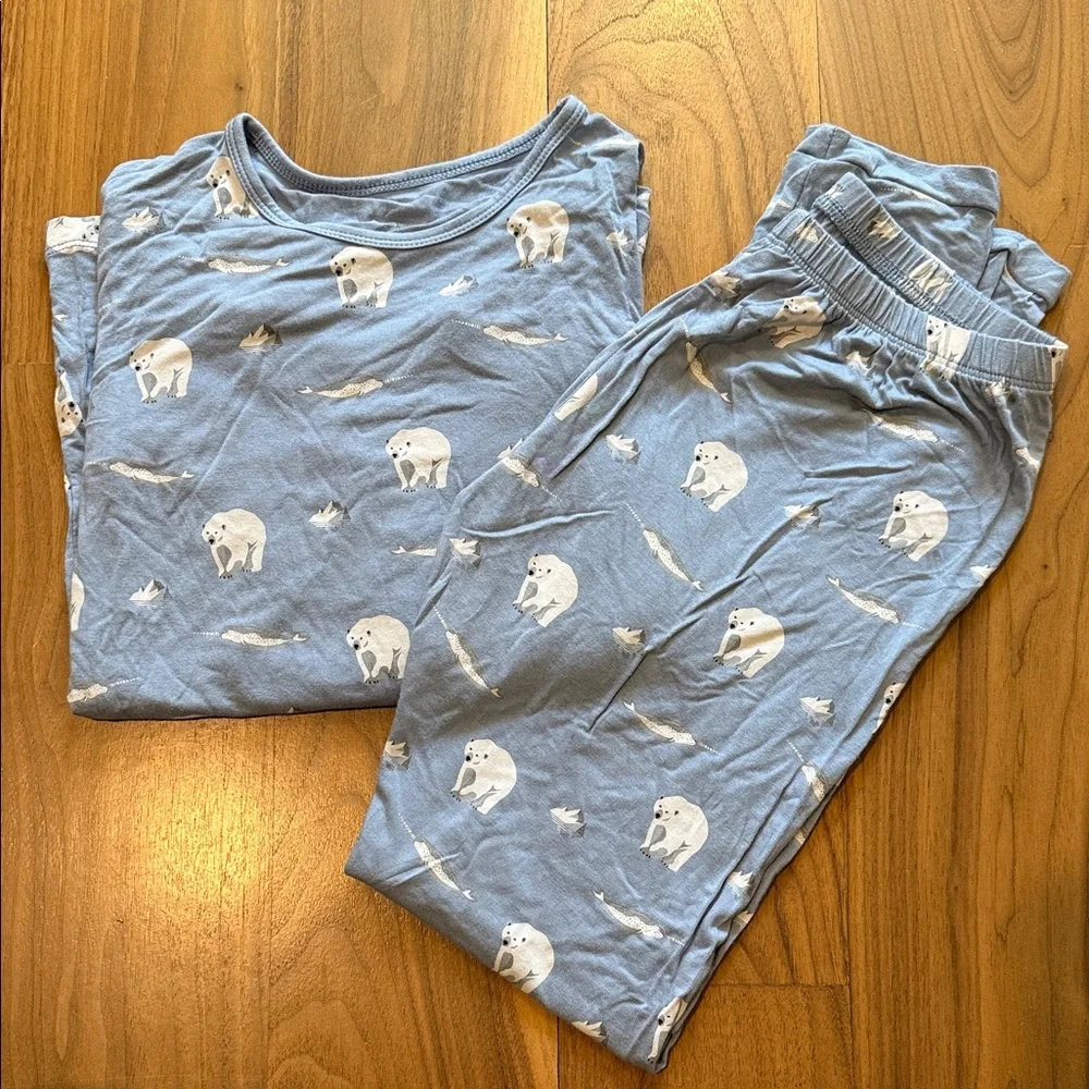 Kyte baby Artic Blue Polar Bear Print Pajama Set size 10